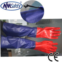 NMSAFETY guantes de trabajo de seguridad de pvc de manga larga